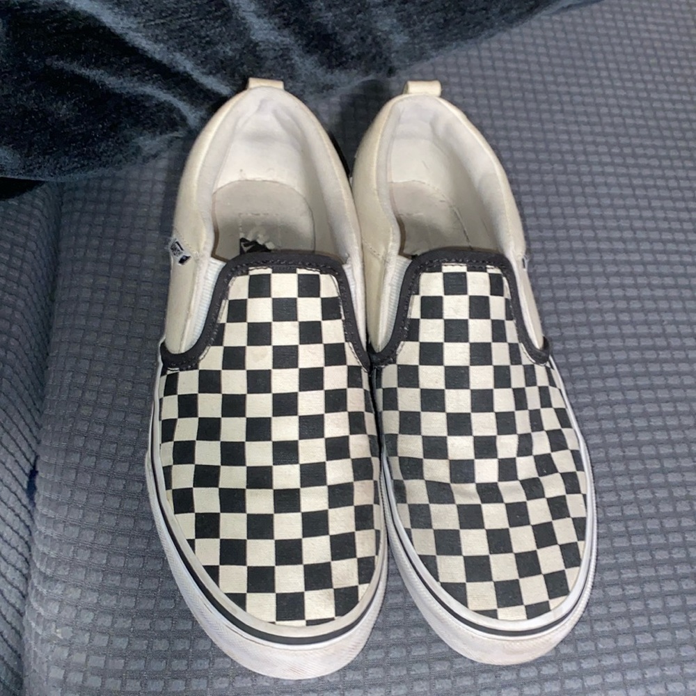 Checkered vans youth 6